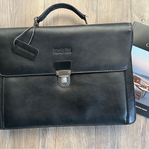 Kenneth Cole Reaction Other - Kenneth Cole Reaction Leather Classic Black Porfolio/Briefcase